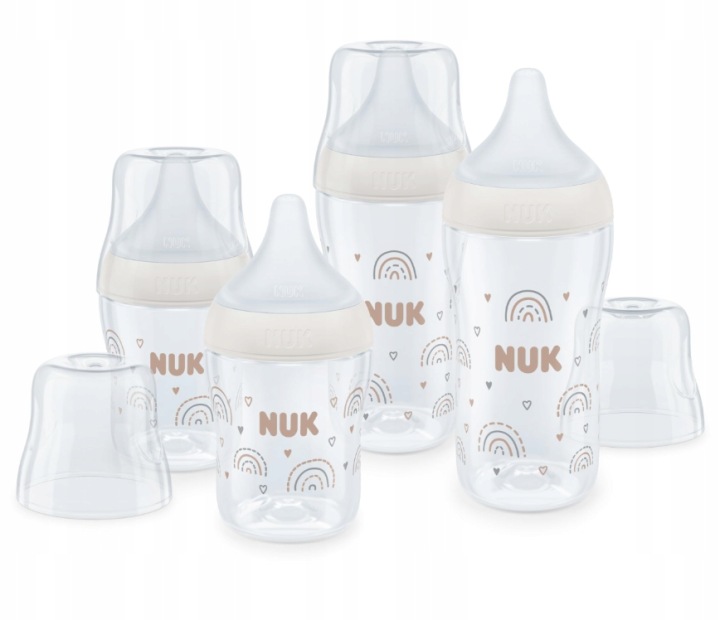 Nuk Perfect Match zestaw 4 butelek antykolkowych 2x150 ml i 2x260 ml 0-3m+