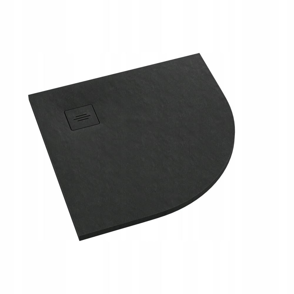 Brodzik prysznicowy Schedline Protos półokrągły czarny kamień 90x90 cm slim