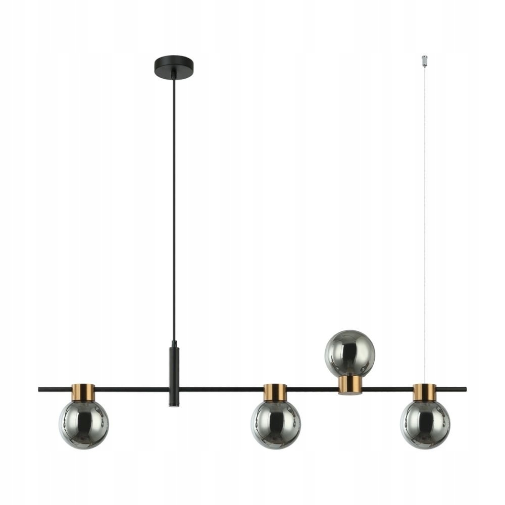 Čierna moderná závesná lampa Bletter gule