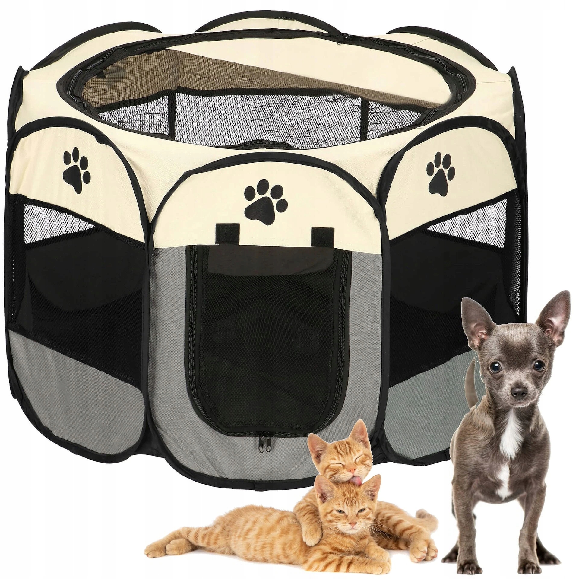 Levně Kotec Pro Psa Kočku Skládací klec Pelíšek Poslání Ohrada pro zvířata