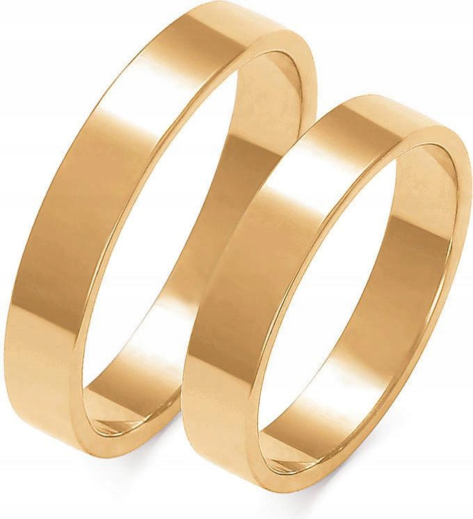 Zlatý svatba prsten 585, Velikost 9, nadčasový, s gravírováním