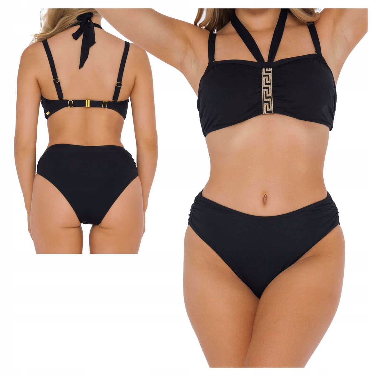 Self Dvoudílný plavkový kostým Athens3 939AH3 černý 75F