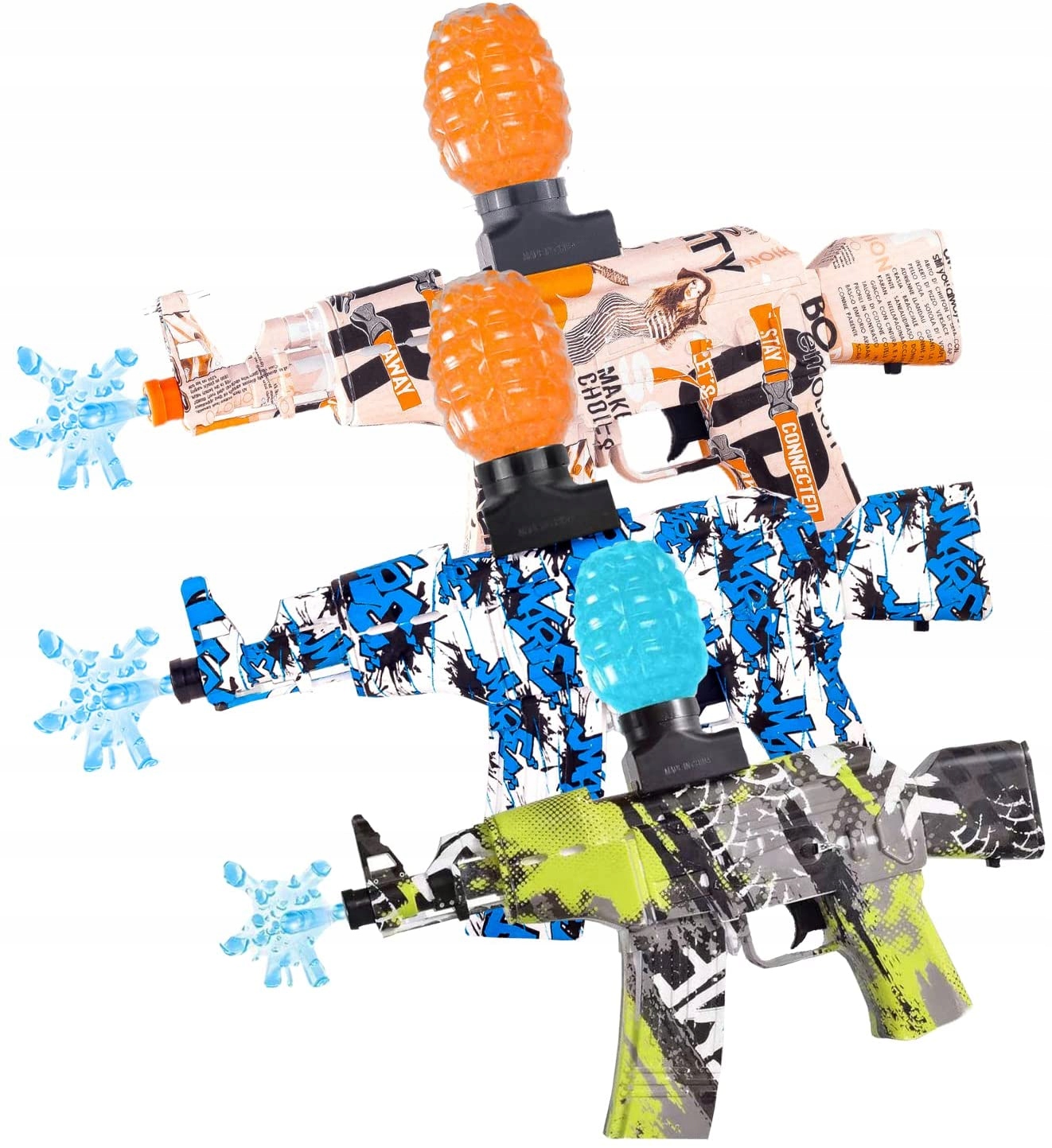 PISTOLET NA KULKI WODNE DO ZABAWY AKM47 + AMUNICJA