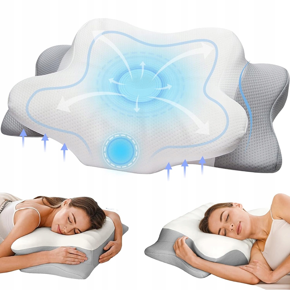 Poduszka Ortopedyczna Ergonomiczna Pianki Memory Profilowana Pod Kark Szyję