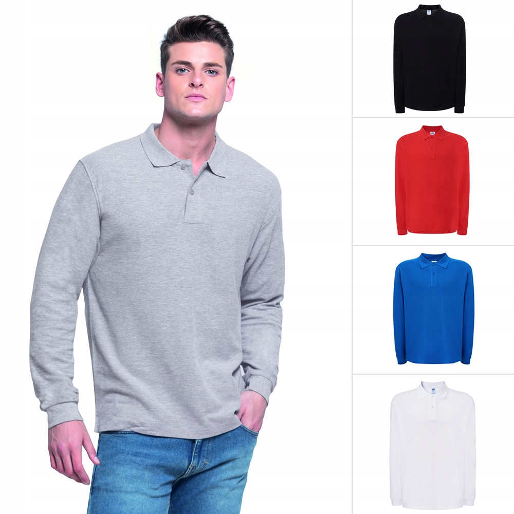 

Jhk Męska Koszulka Polo Z Długim Rękawem - S