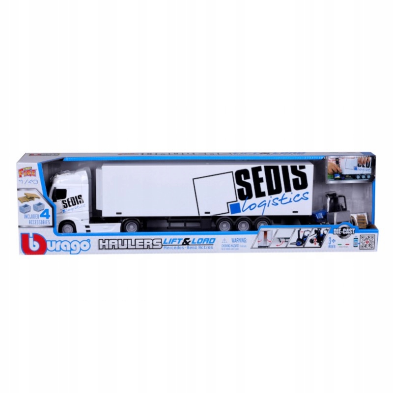 

Bburago Tir Mercedes Actros Naczepa 1:43 Widlak