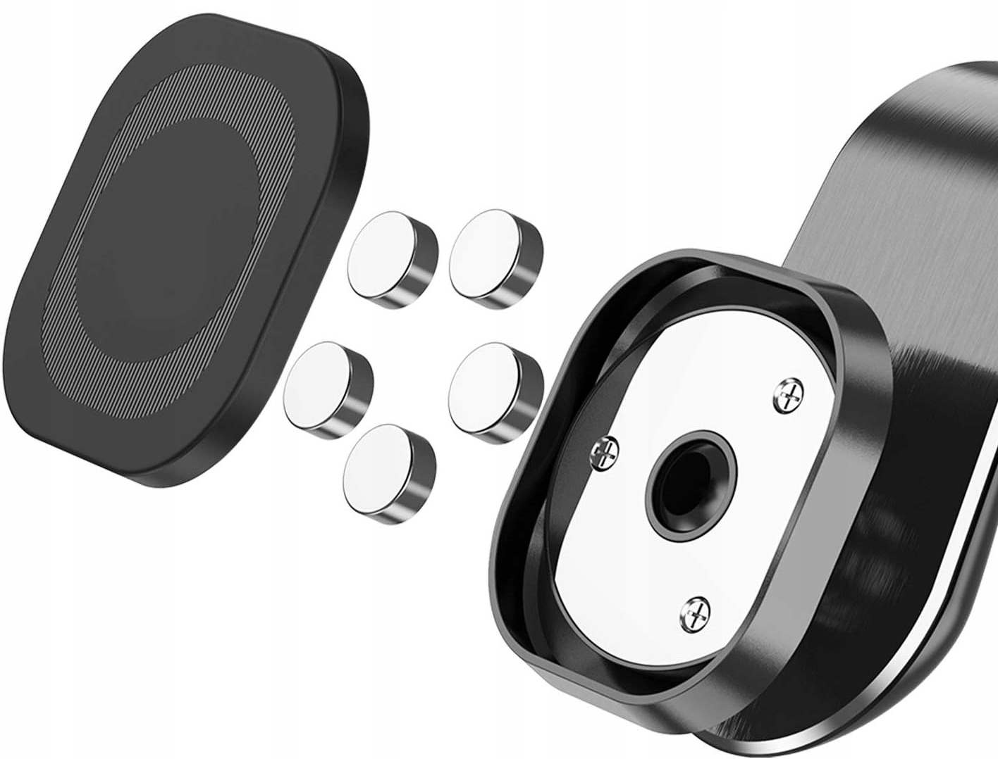 MAGNETYCZNY UCHWYT SAMOCHODOWY do KRATKI NAWIEWU UNIWERSALNY Kolor czarny