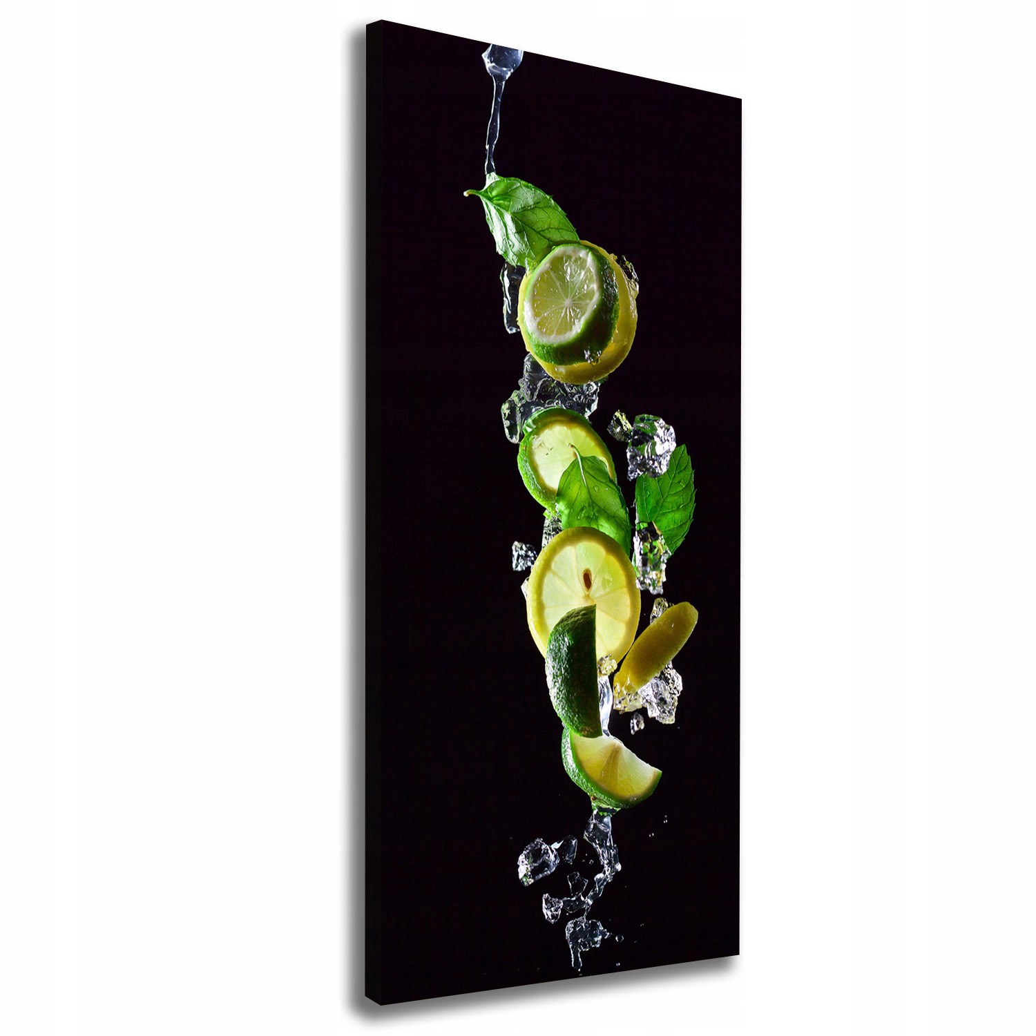 

Foto obraz na płótnie Limonka i cytryna 50x125 cm