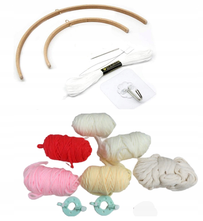 KARUZELA DO ŁÓŻECZKA DLA DZIECKA POMPONY DIY