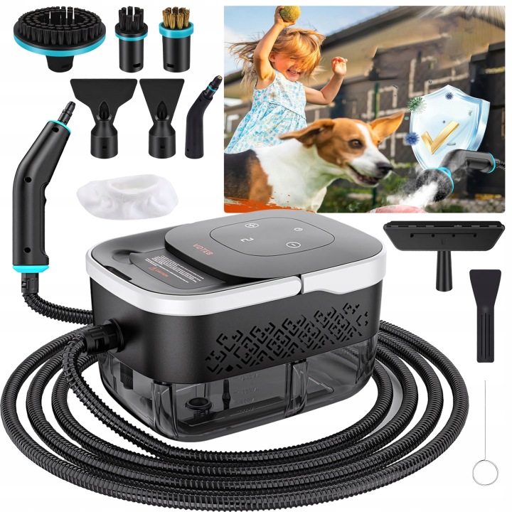 Parný Čistič Okien 4 Bar 1250 ML 2500W+1.5 M Parná Hadica