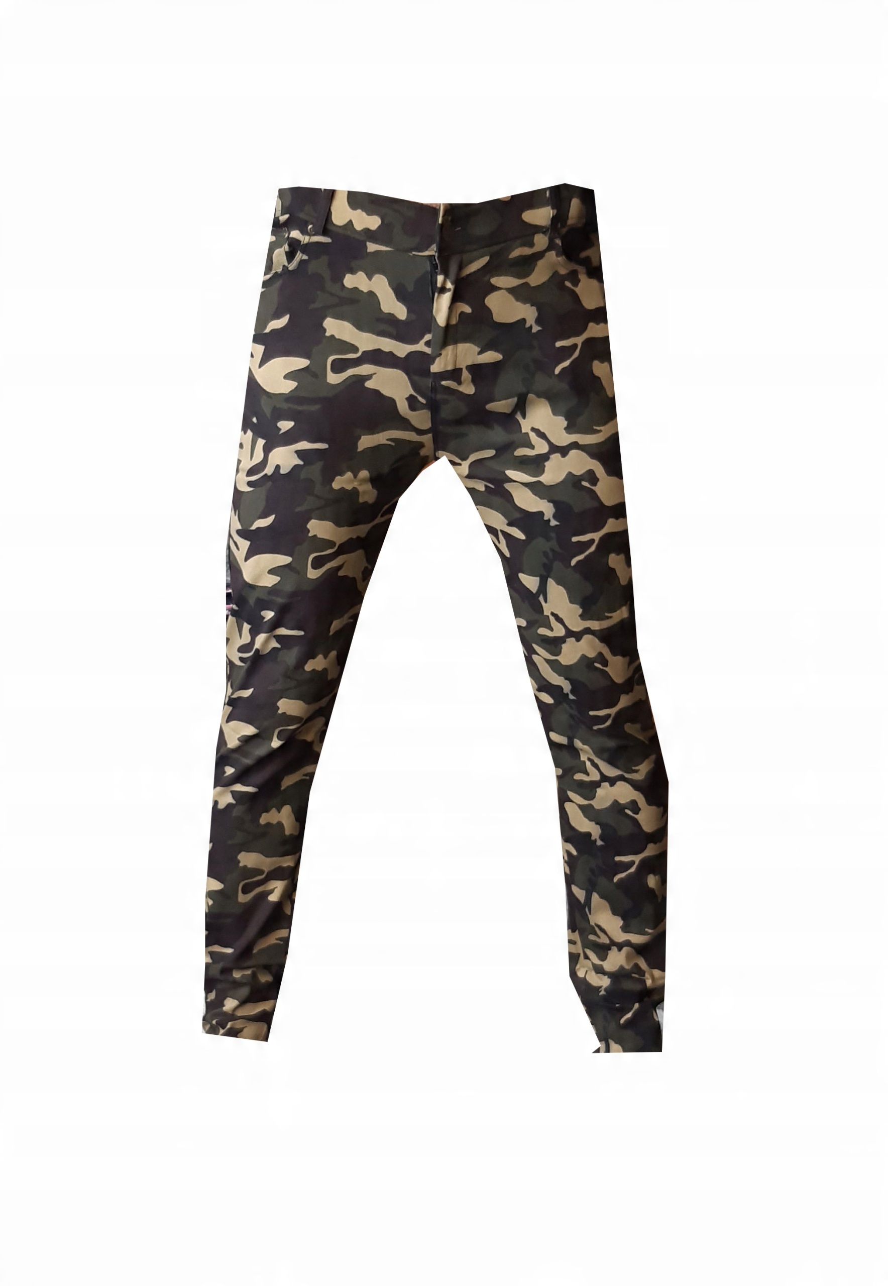 

Spodnie Damskie Elastyczne Styl Militarny Moro XL