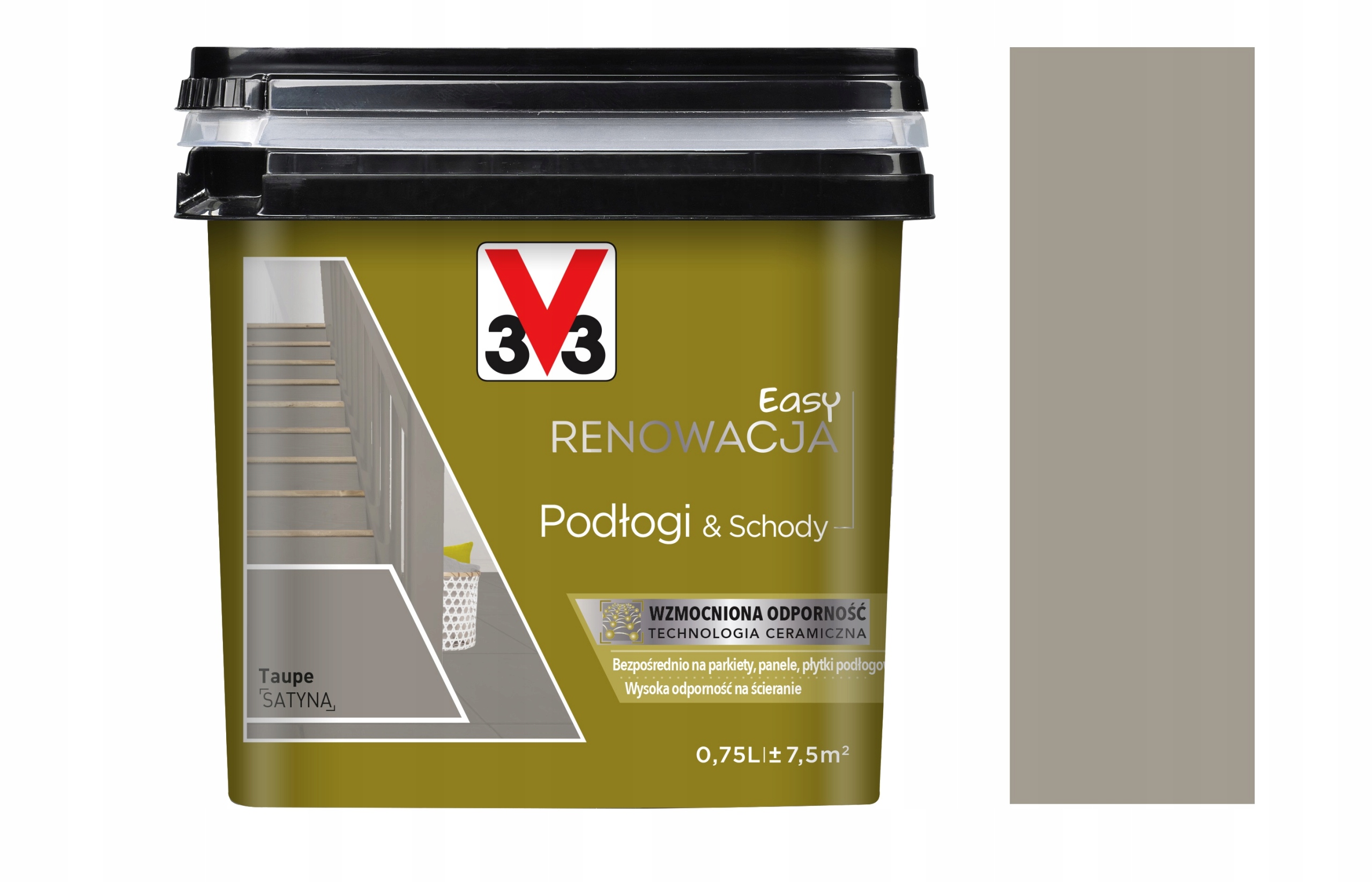 V33 Easy Renowacja Podłogi Schody Taupe 0.75L