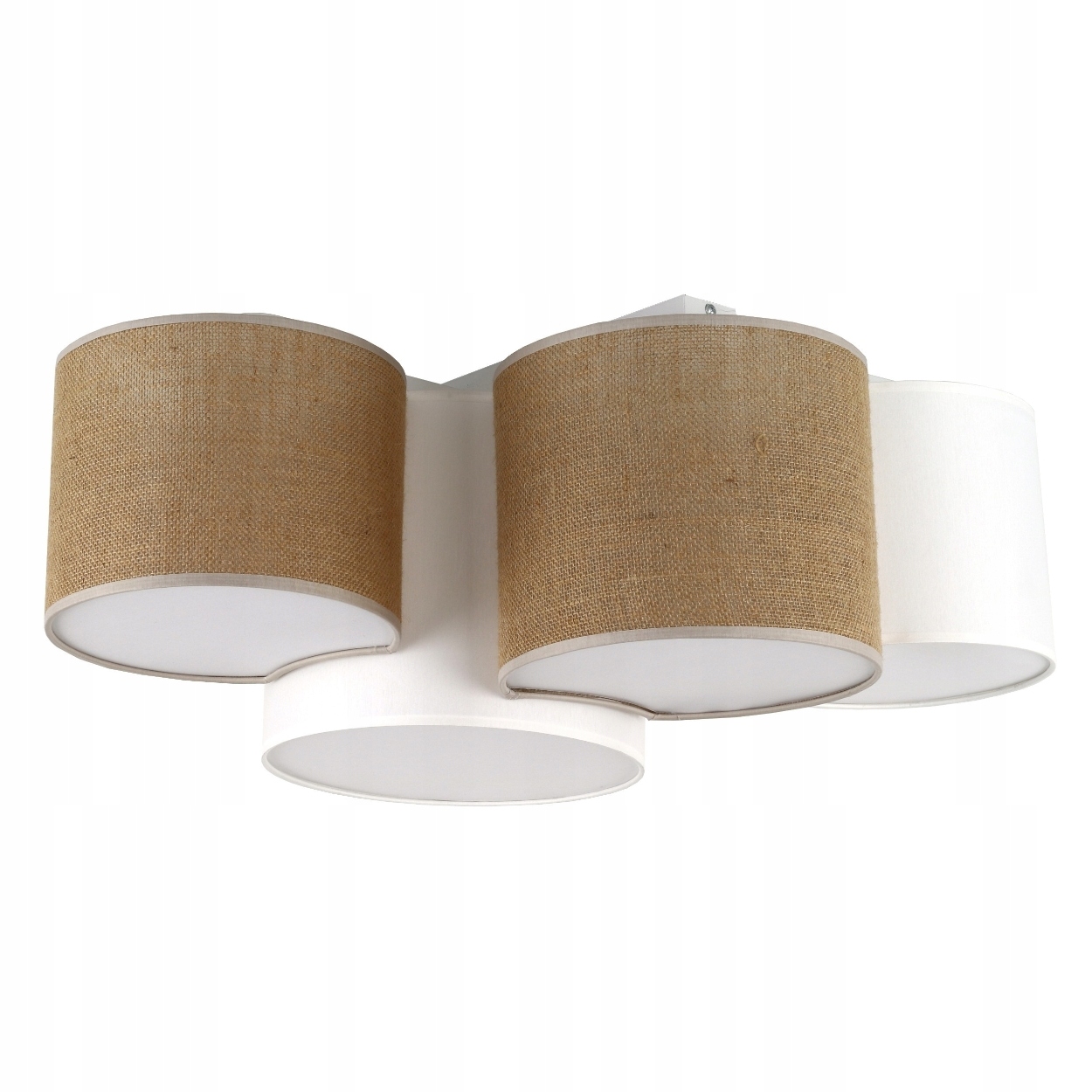 Stropná Lampa biela béžová 4xE27 osvetlenie do obývačky, izby, kuchyne, boho