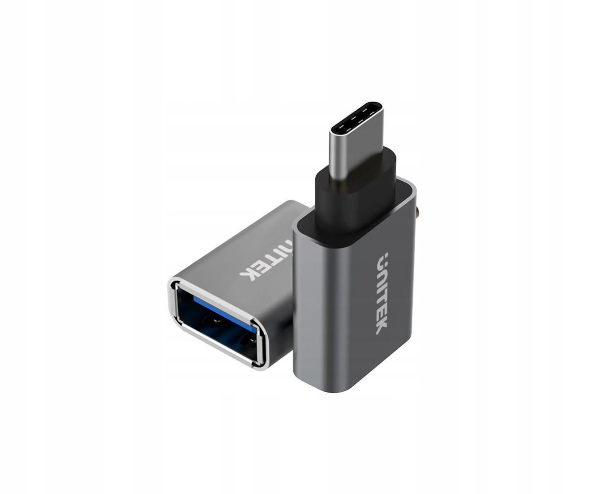 

Przejściówka Unitek Usb-c Usb-a metal szary