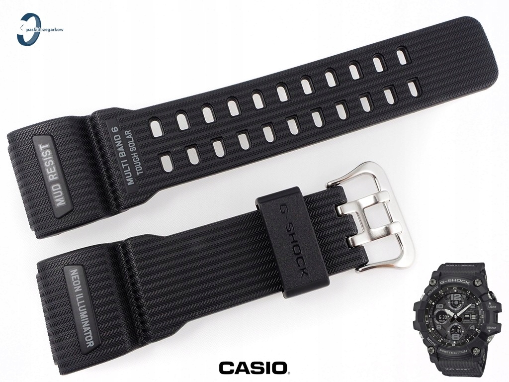 Pásek k hodinkám Casio GWG-100 GWG-100-1A černý originální
