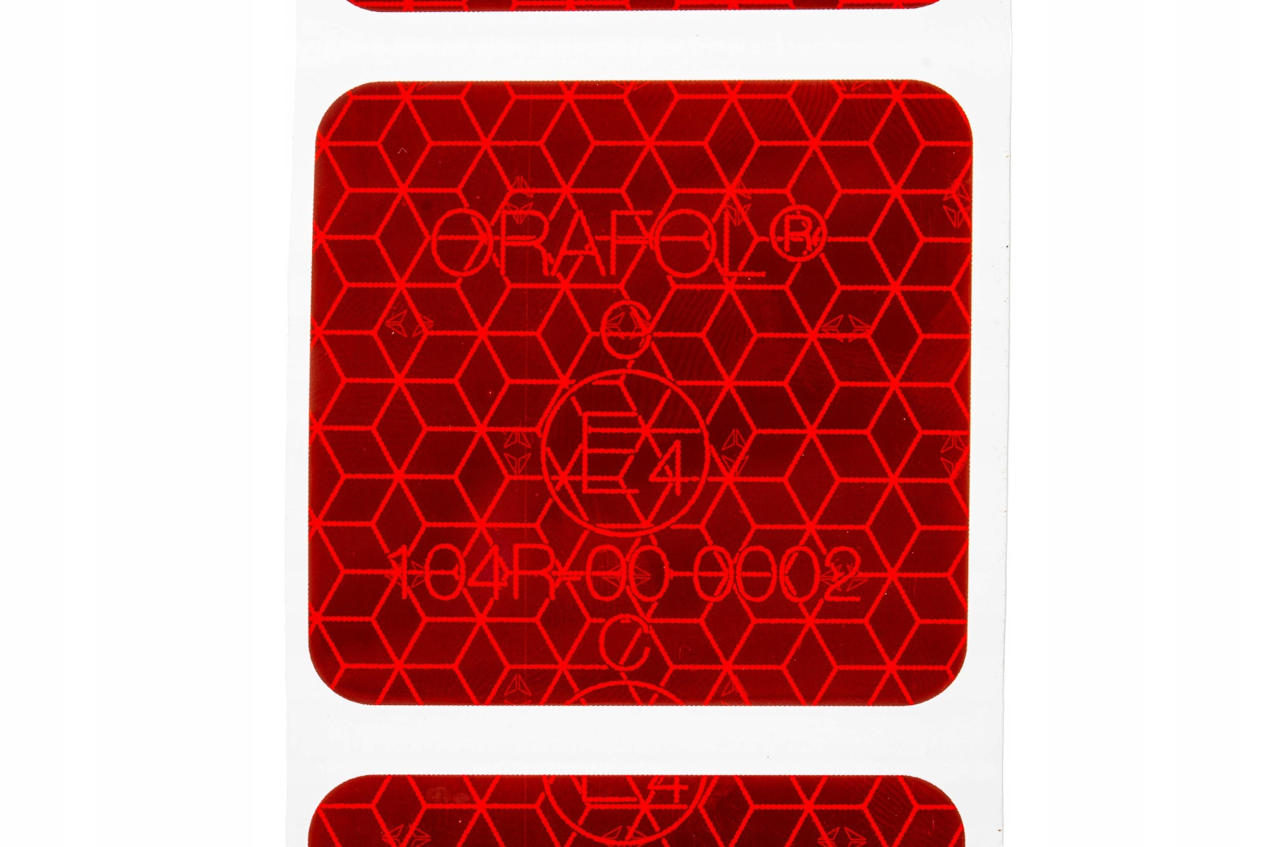 Taśma odblaskowa czerwona w segmentach samoprzylep Marka Orafol