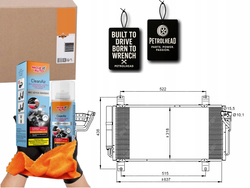 Kondenzátor Klimatizace Mazda 6 08- Nrf #Petrolhead Pro+ Kit9