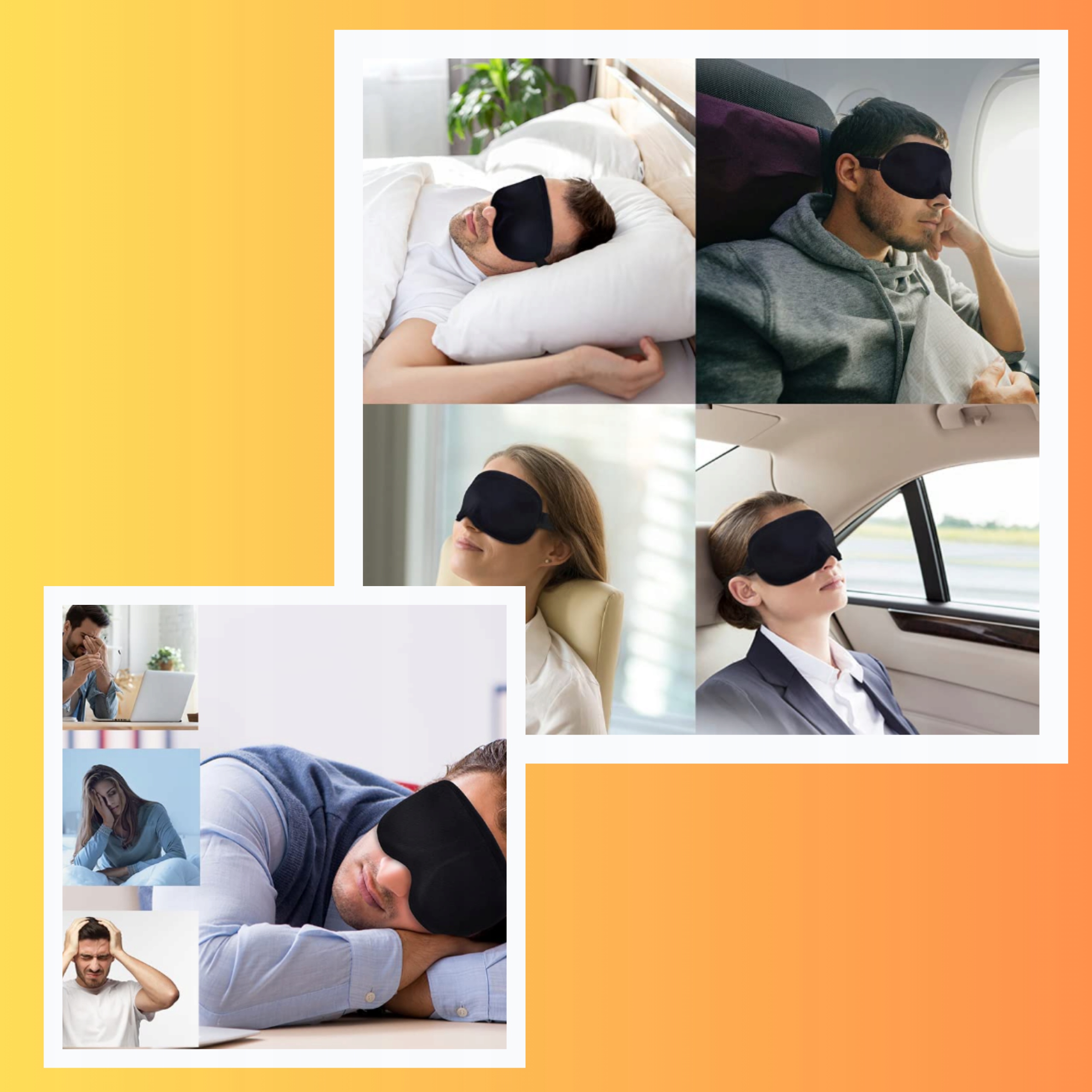 OPASKA MASKA NA OCZY DO SPANIA SNU POLIESTER 3D EAN (GTIN) 5903857909968