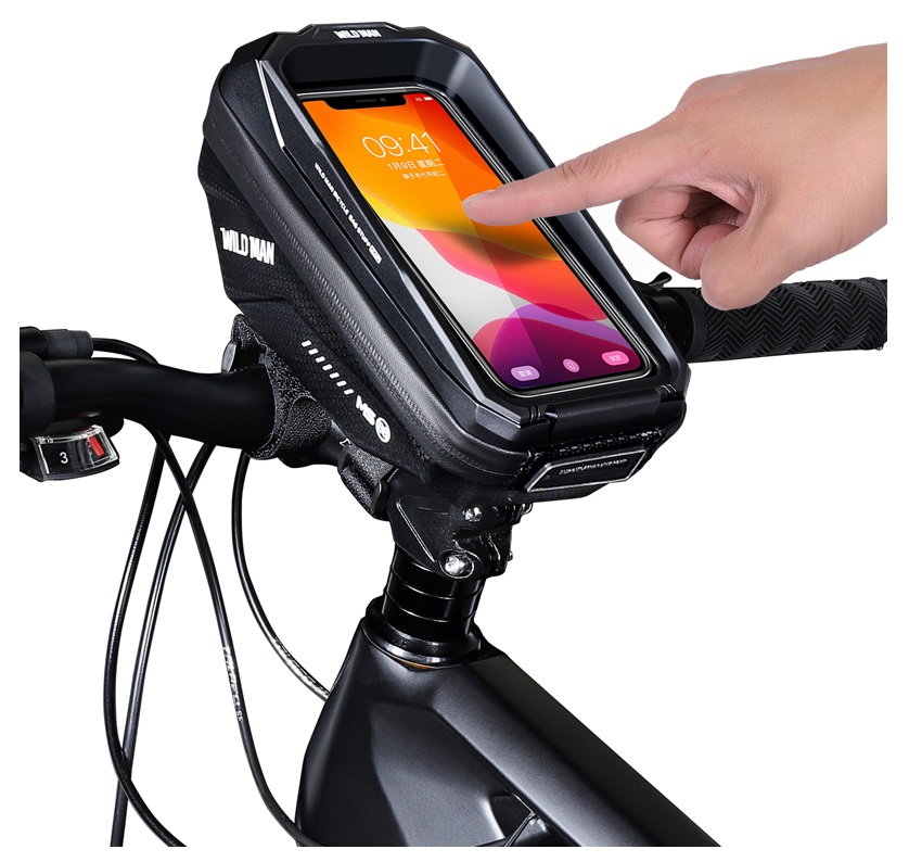 TORBA SAKWA ROWEROWA UCHWYT NA TELEFON NA KIEROWNICĘ ETUI WODOODPORNE