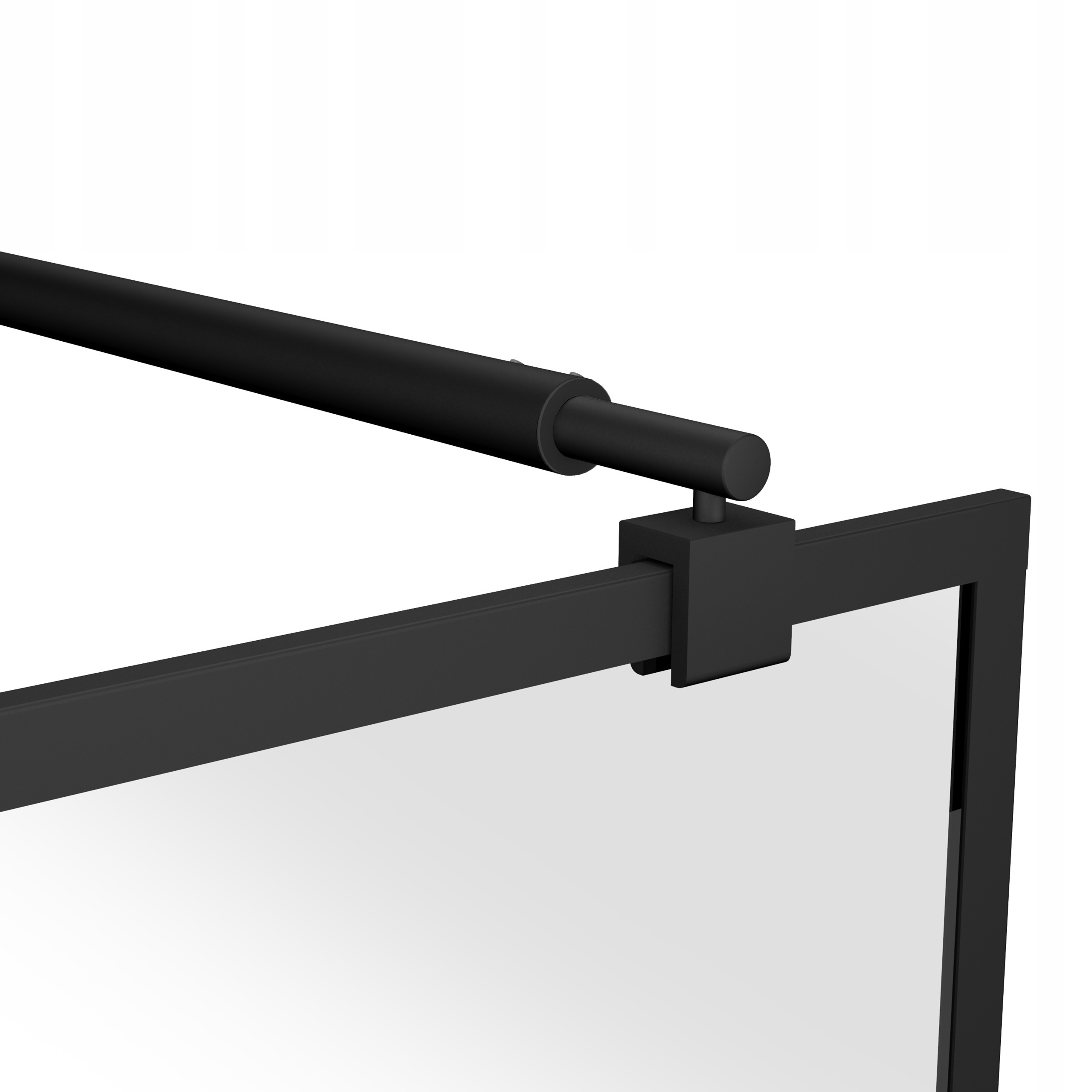 ŚCIANKA SZYBA PRYSZNICOWA WALK-IN 90 CM CZARNA DRZWI KABINA SZKŁO 8MM ESG Wysokość produktu 195 cm