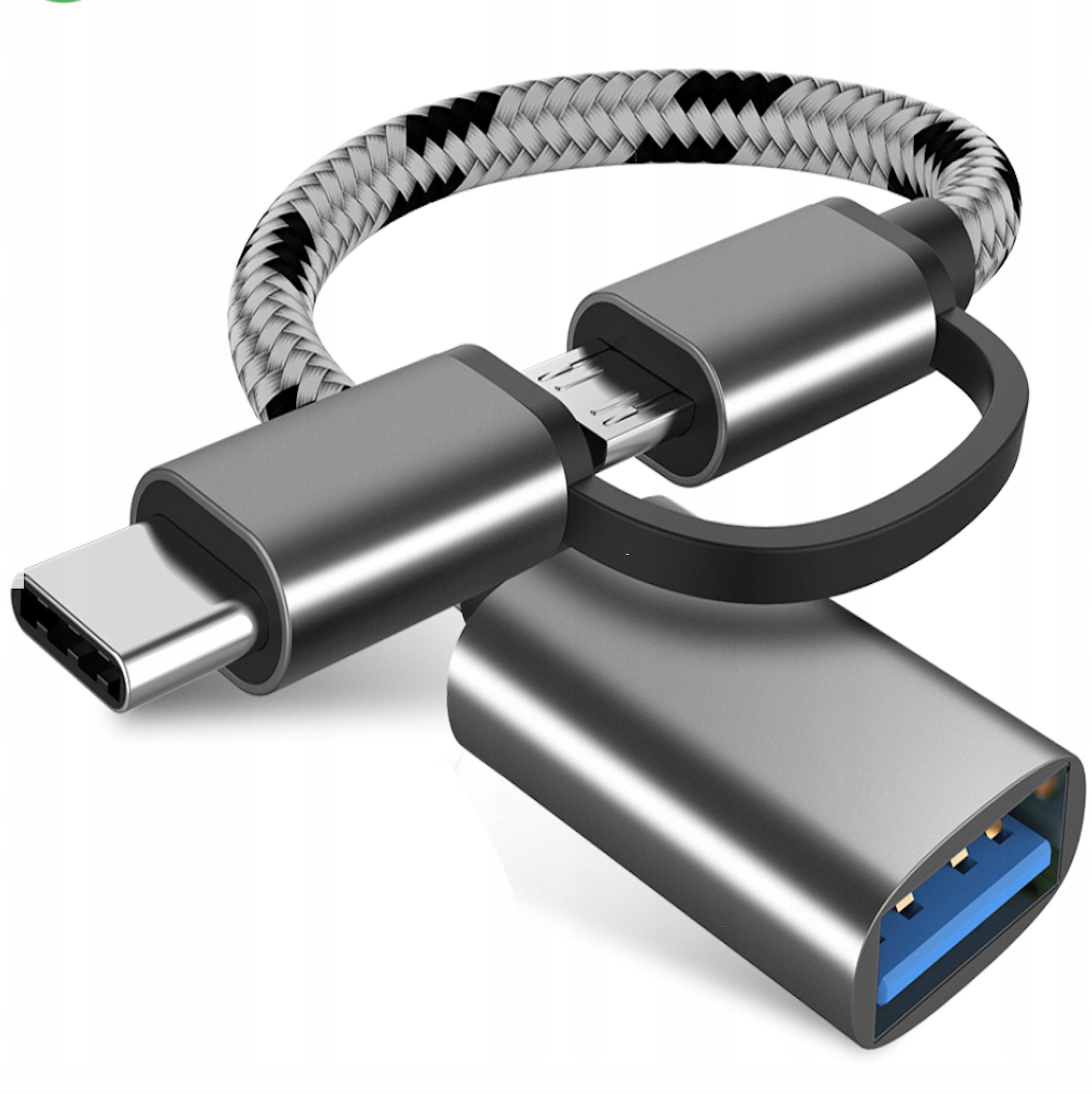 Czytnik Kart Kierowców | USB-A | Adapter | Kabel 2 w 1 | USB-C | Micro-USB Wyświetlacz nie
