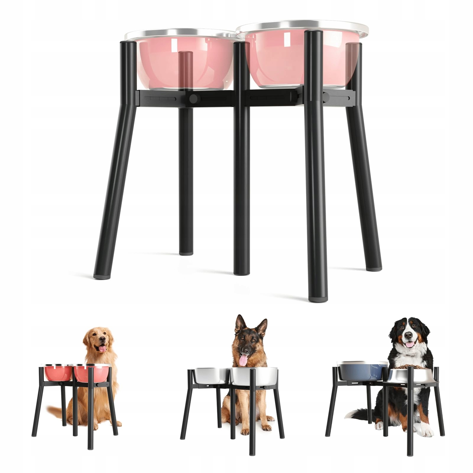 Levně Erhöhter Hundenapfständer Pro Velké Psy, Nastavitelná Šířka