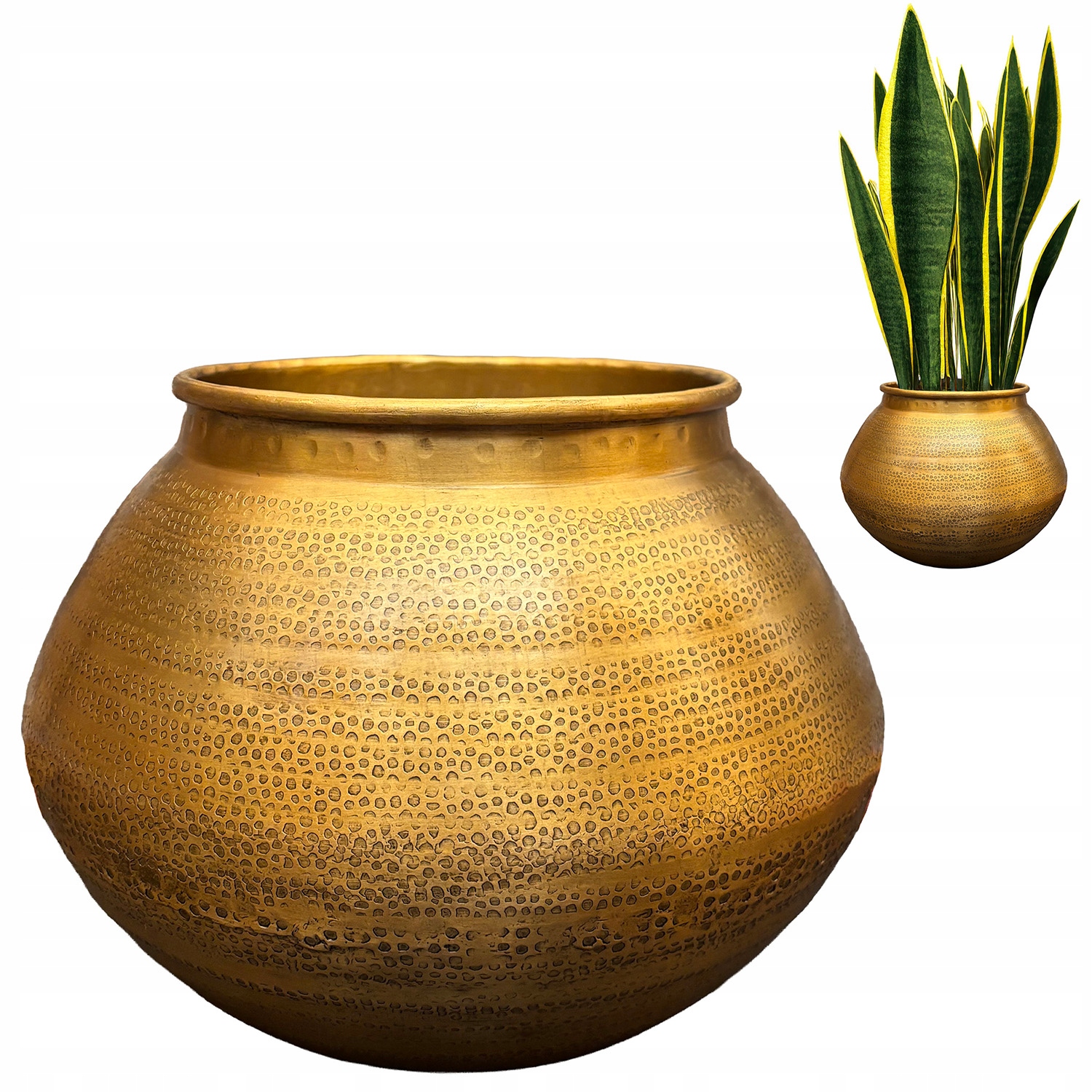 Obal Na Květináč Zlatý Velký 28 cm loft na bonsai zamiokulkas terasa balkon