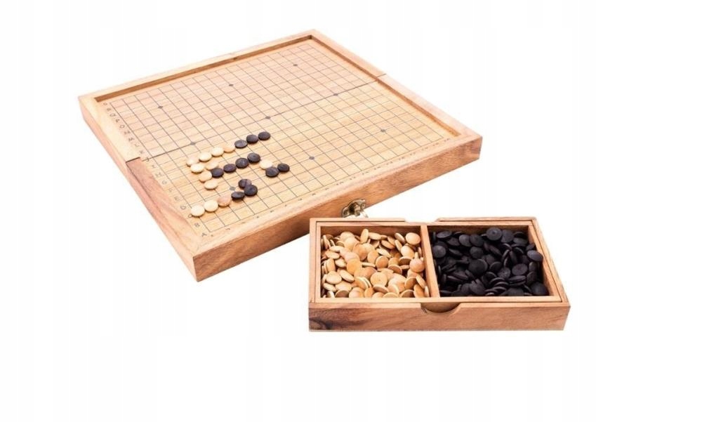 Drewniana Gra Go – Strategia Jak Othello – Eco Zestaw 31 CM – 2 Graczy