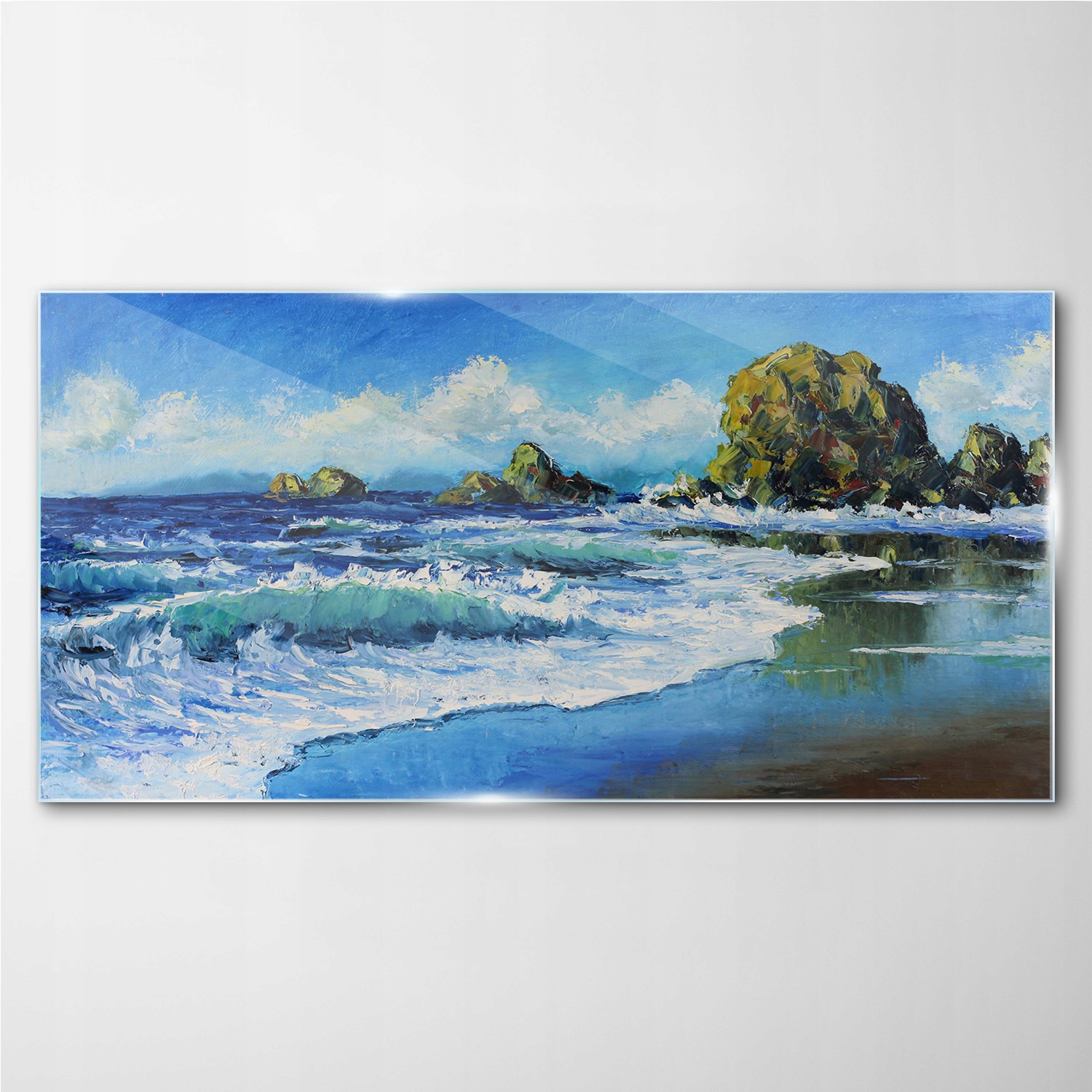 

Foto-obraz szklany Morze fale wybrzeże 100x50 cm
