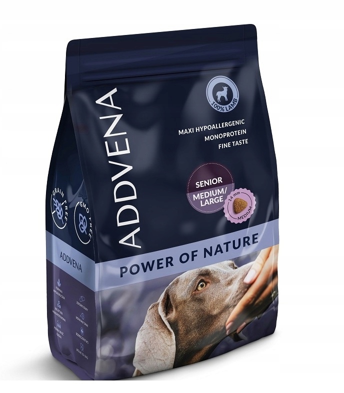 Addvena Power of Nature Senior jagnięcina dla starszych psów 2,5 kg