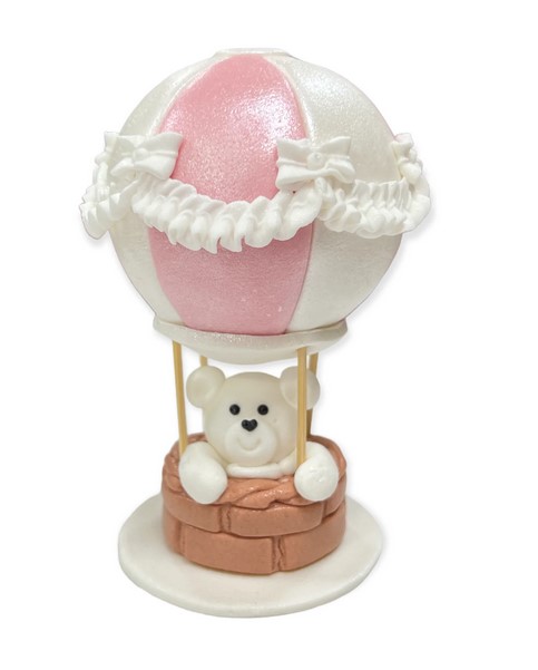 Levně Cukrová Figurka V Růžovém Balónku Na Dort Dekorace Shower