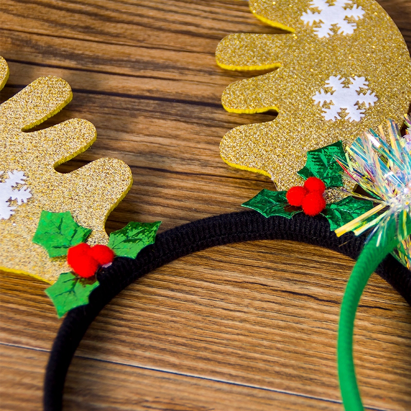 Świąteczna opaska na głowę ozdoba ZŁOTE ROGI Rodzaj inny
