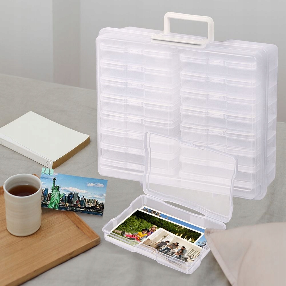 PUDEŁKO DO ZDJĘĆ 10X15CM Z UCHWYTEM BEZ BPA PRZEZROCZYSTE