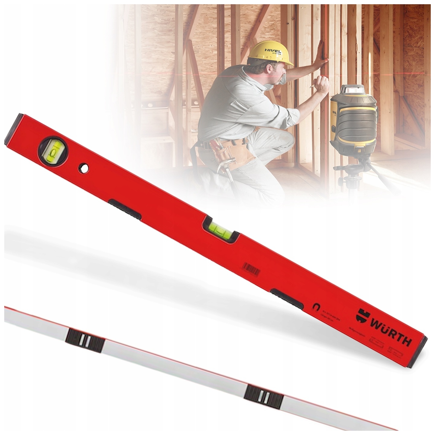 Magnetická přesná vodováha s magnety 60 cm Wurth