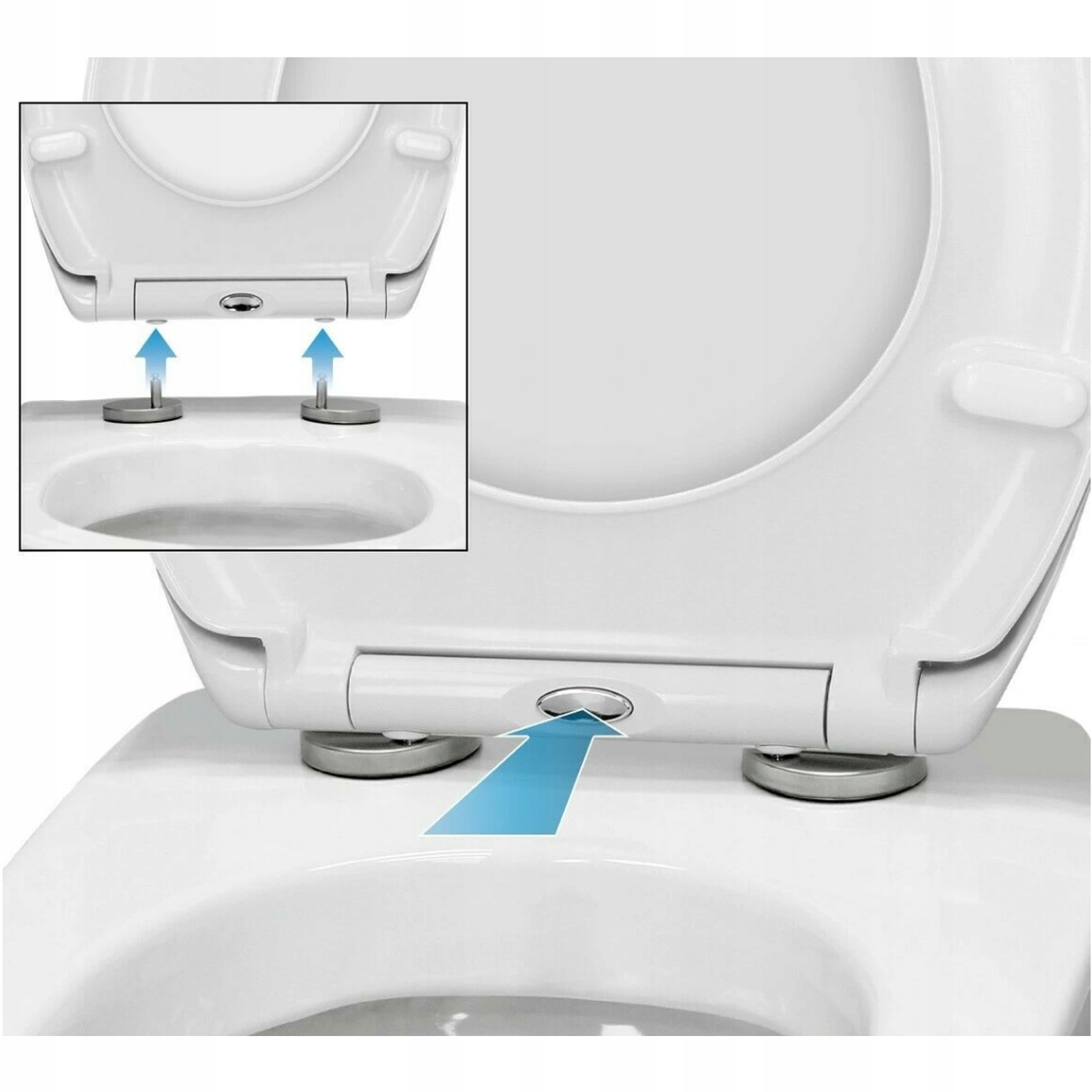 DESKA WC KLAPA WOLNOOPADAJĄCA SEDESOWA KLOZETOWA TWARDA WYPINANA Linia DUROPLAST