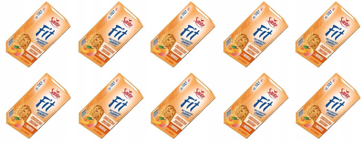 Levně 10 x 300 g Sante Fit sušenky s meruňkou bez cukru Karton