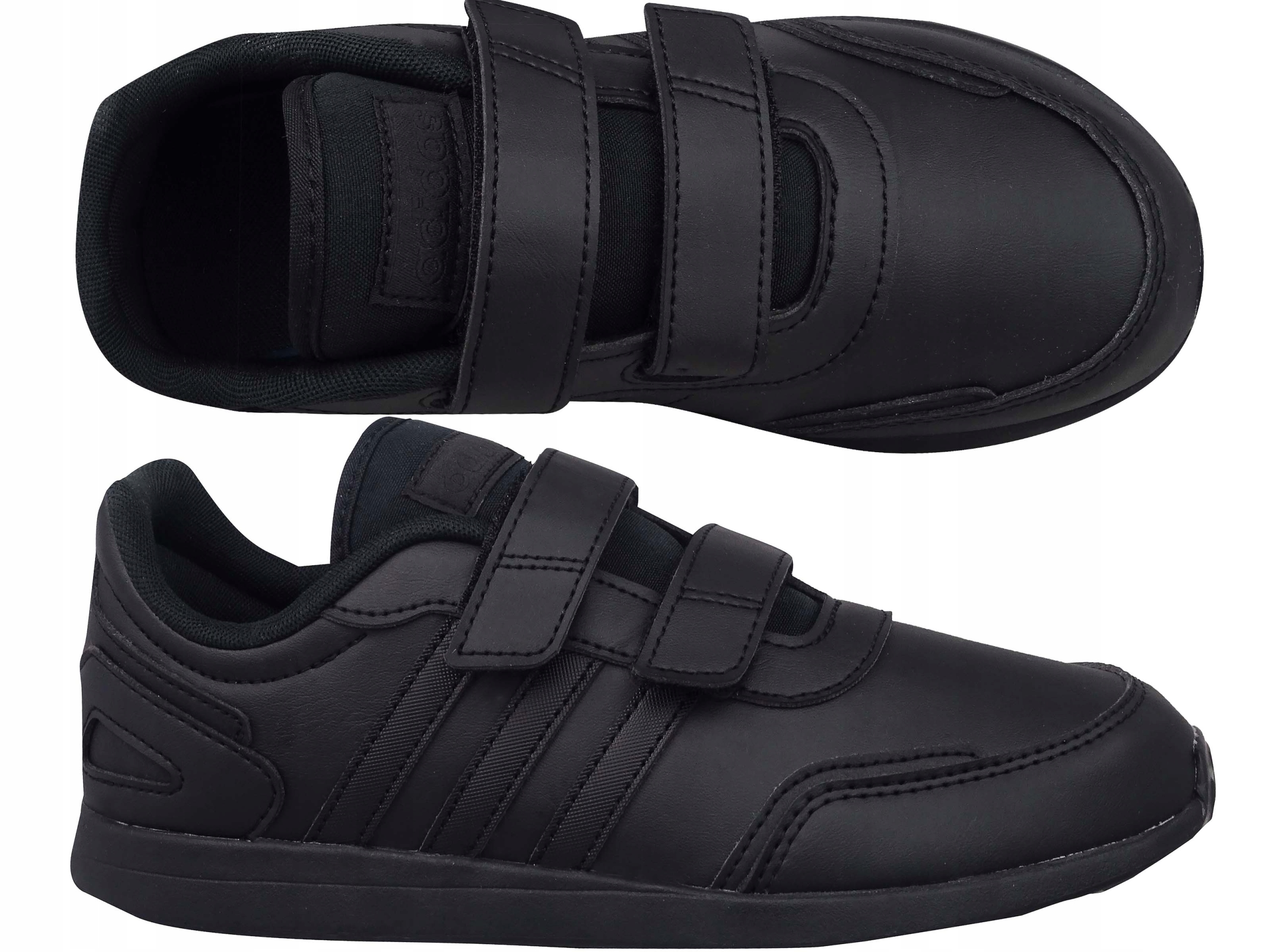 ADIDAS VS SWITCH 3 CF GZ1950 BUTY DZIECIĘCE NA RZEPY CZARNE Materiał skóra ekologiczna