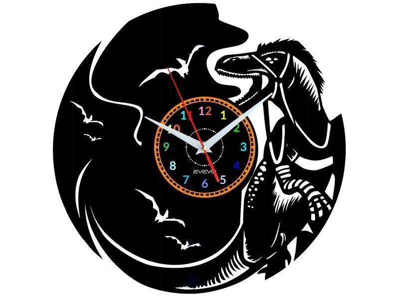 Dinosaurus Raptor Nápad na Dárek Nástěnná Dekorace z vinylové desky