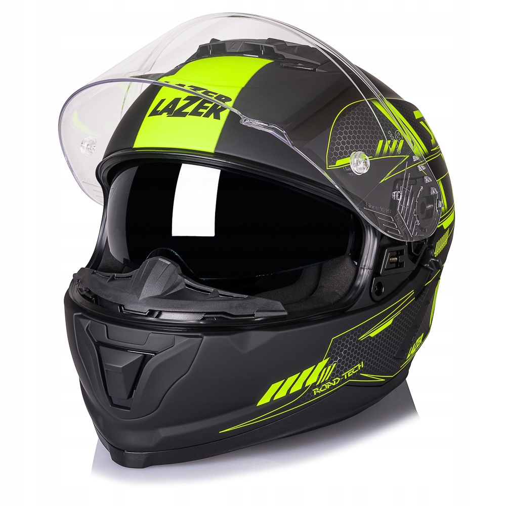 KASK MOTOCYKLOWY LAZER RAFALE EVO ROADTECH YELL M Homologacja europejska ECE R22-05