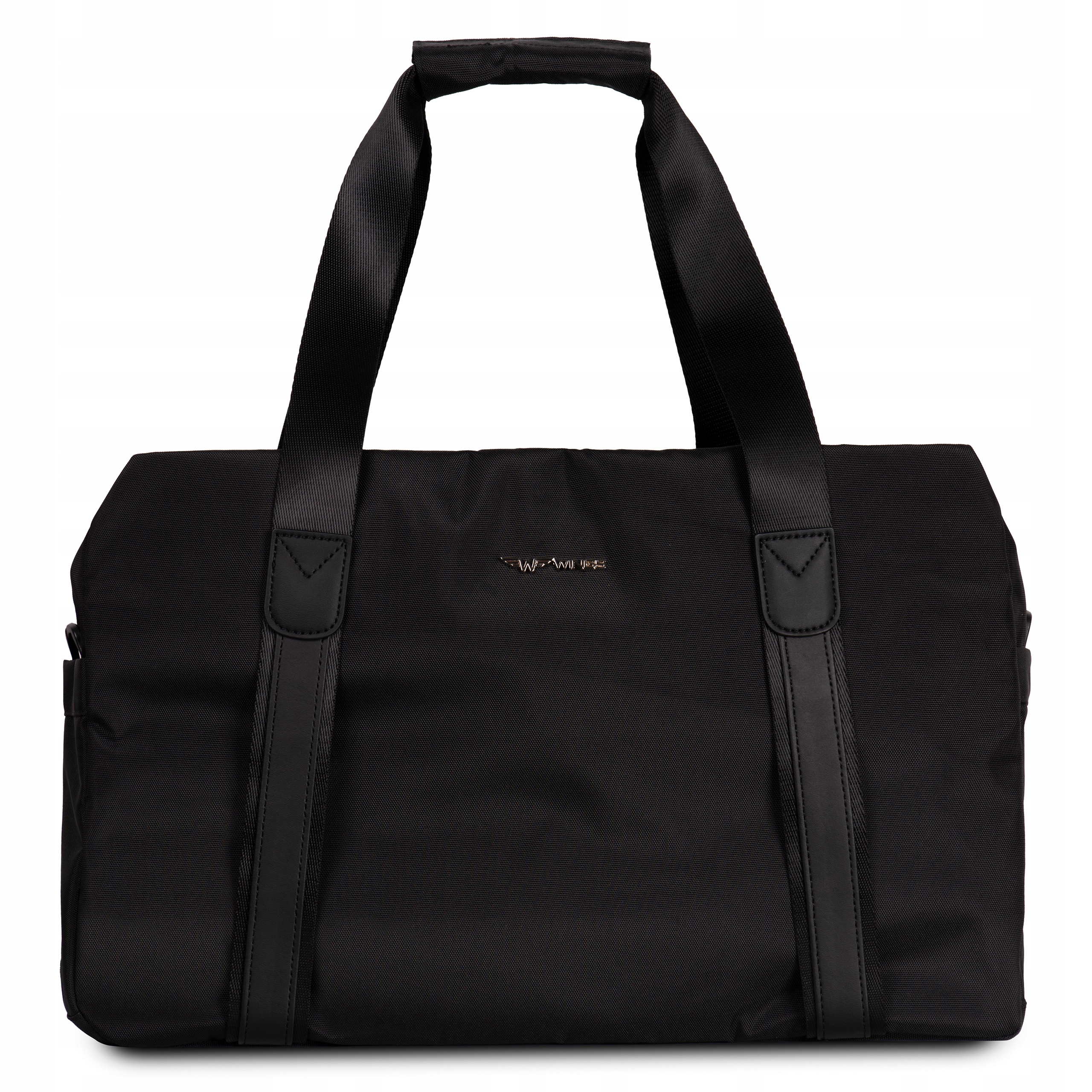 Černá cestovní sportovní taška s nastavitelným pásem Wings, prostorné zavazadlo