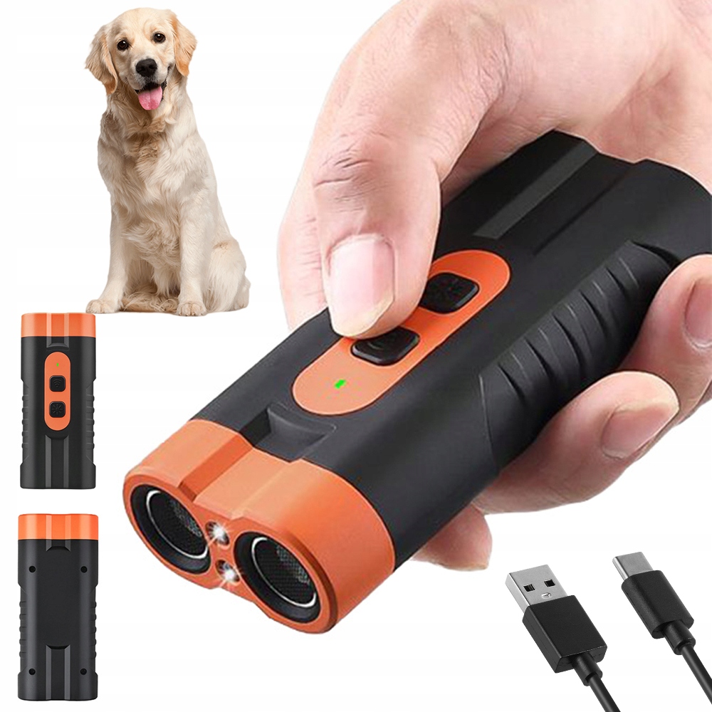 Levně přenosný ultrazvukový odpuzovač psů a odpuzovač psů se svítilnou