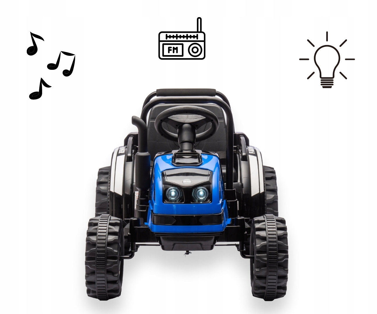 Traktor s přívěsem na akumulátor odrážedlo pro děti Farmer Milly Mally