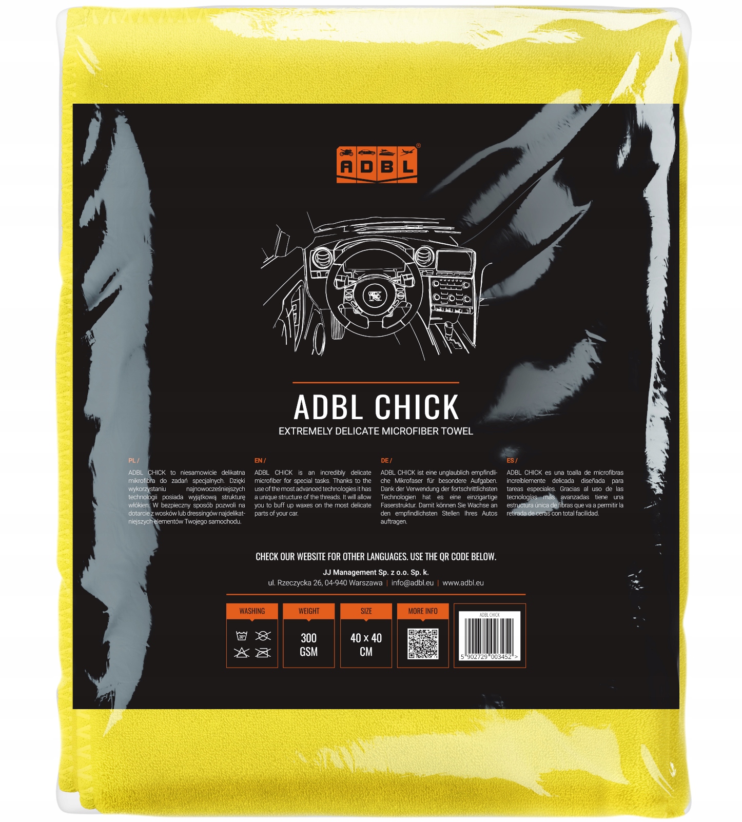 

Adbl Chick Delikatna Mikrofibra 40x40 cm 300 gsm