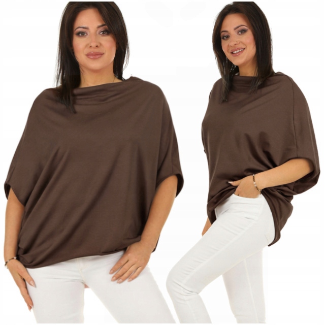 Мода Fresca F626 свободная туника блузка негабаритных кимоно