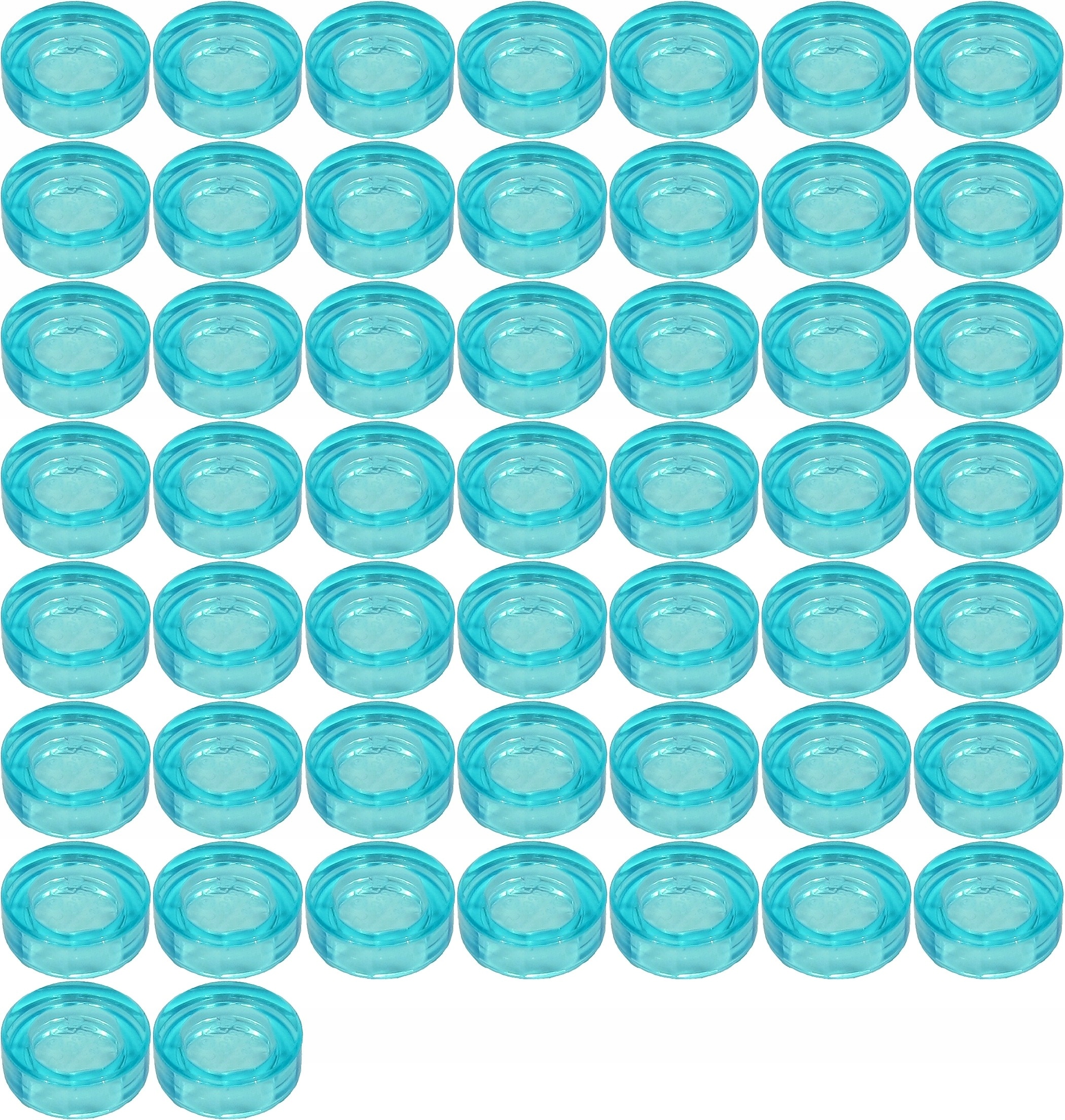 

Lego 98138 1x1 Tile trans niebieska jas 6g) 51 szt
