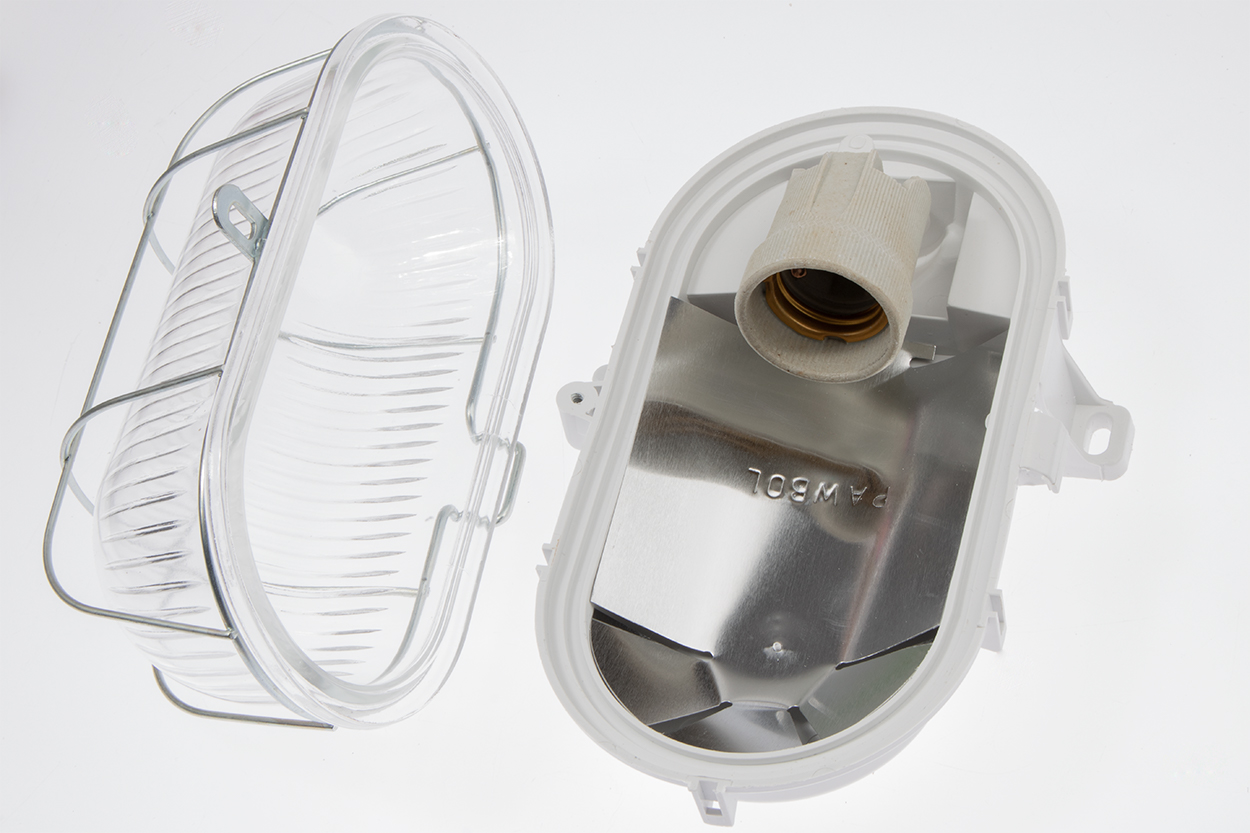 Oprawa LED E27 KANAŁOWA Garażowa KINKIET Siatka Rodzaj oprawa