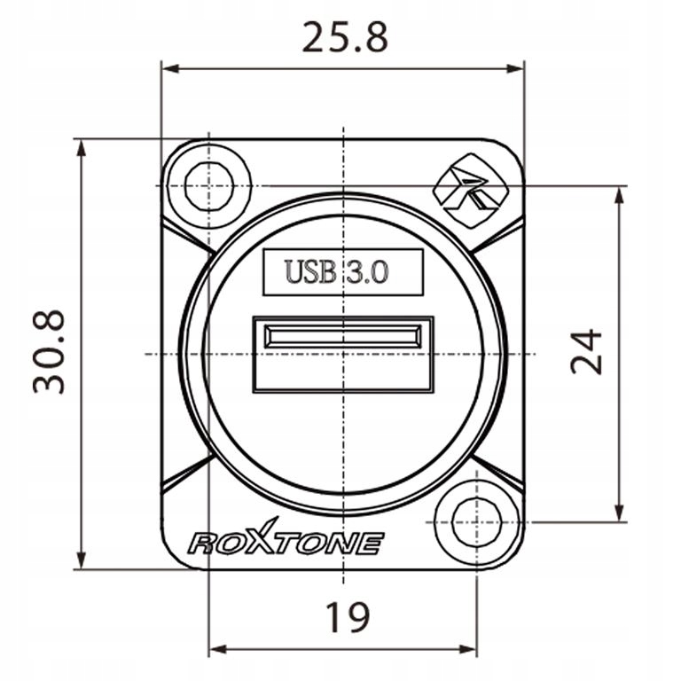 GNIAZDO USB 3.0 ZŁĄCZE PANELOWE INSTALACYJNE ROXTONE RAU3D 5GB/S Stan opakowania oryginalne