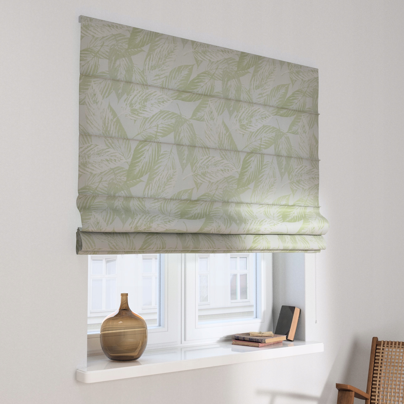 Hotová římská roleta Capri 130 x 170 cm zelená