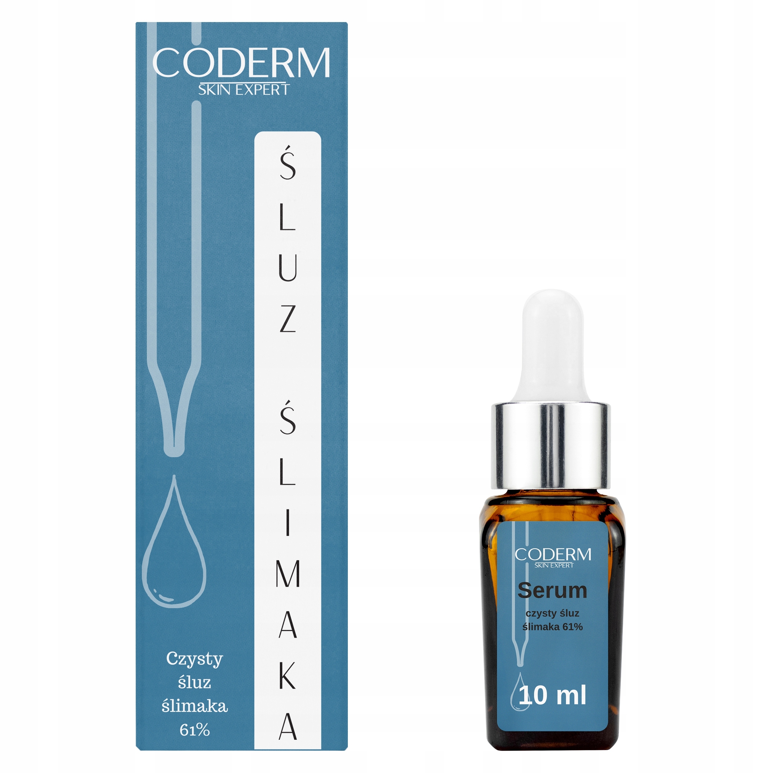 Sérum na kožní problémy čistý hlemýždí sliz 61% 10 ml Coderm