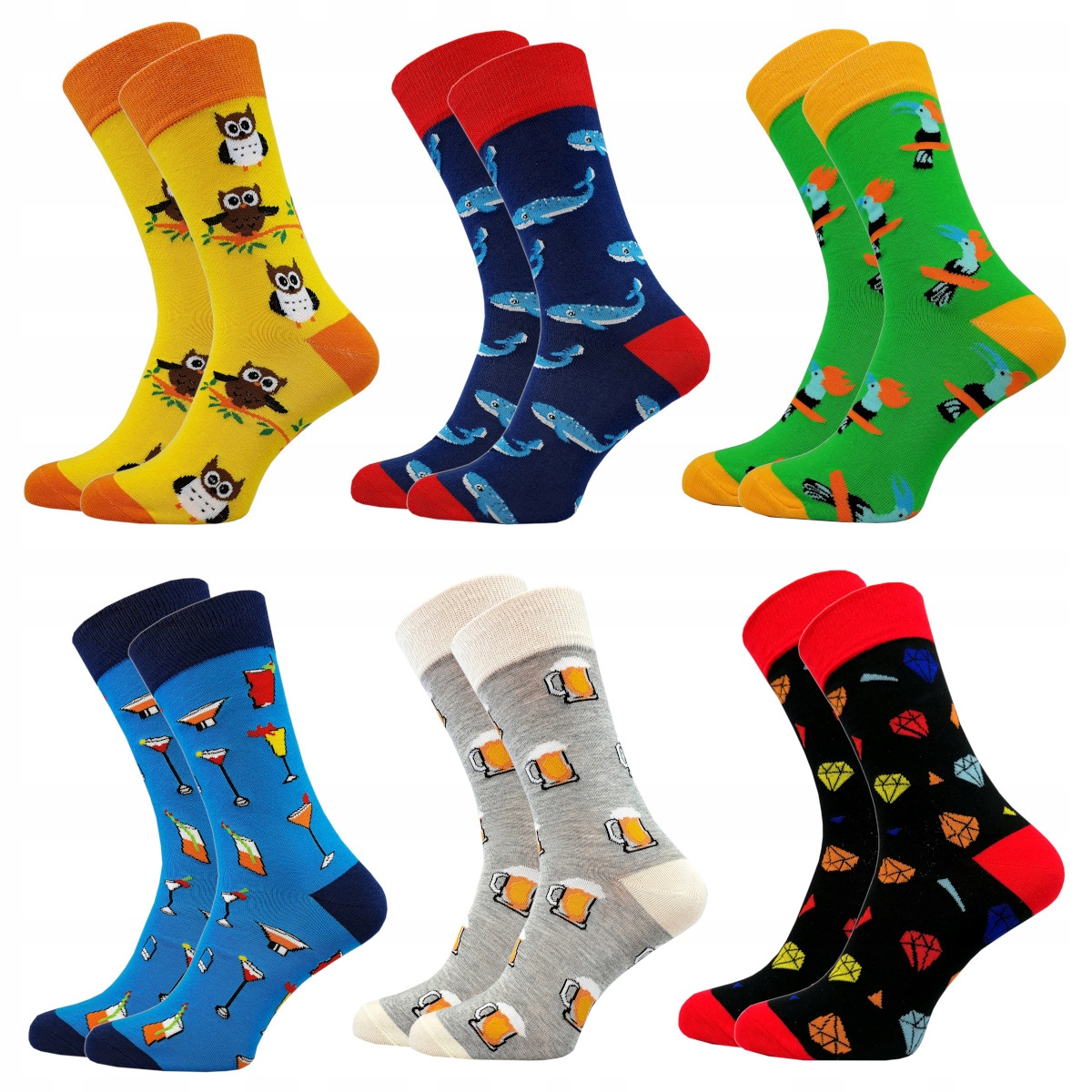 

6 Par Wysokie Skarpety Garniturowe Męskie